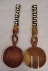Large Batik Handled Salad Set